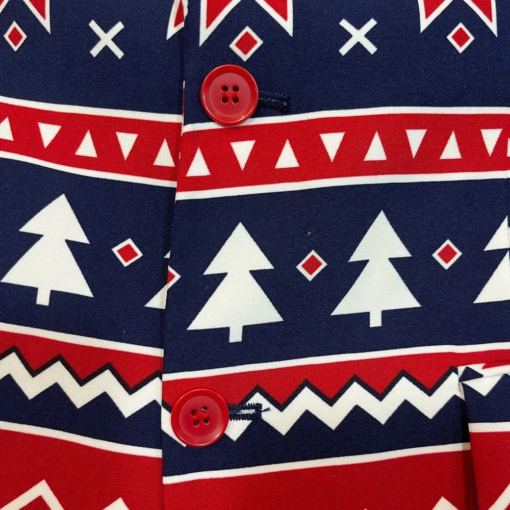 Oppo Suit blazer Christmas print Men’s Size US 38 - Picture 3 of 6